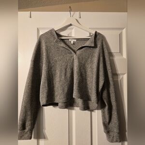Cropped henley top